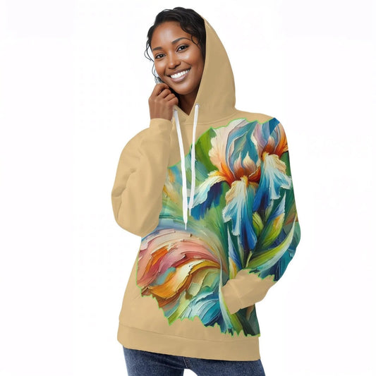 Womens All Over Print Warm Velvet Hoodie