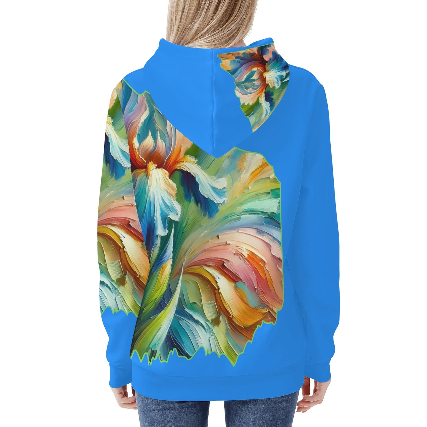 Womens All Over Print Warm Velvet Hoodie