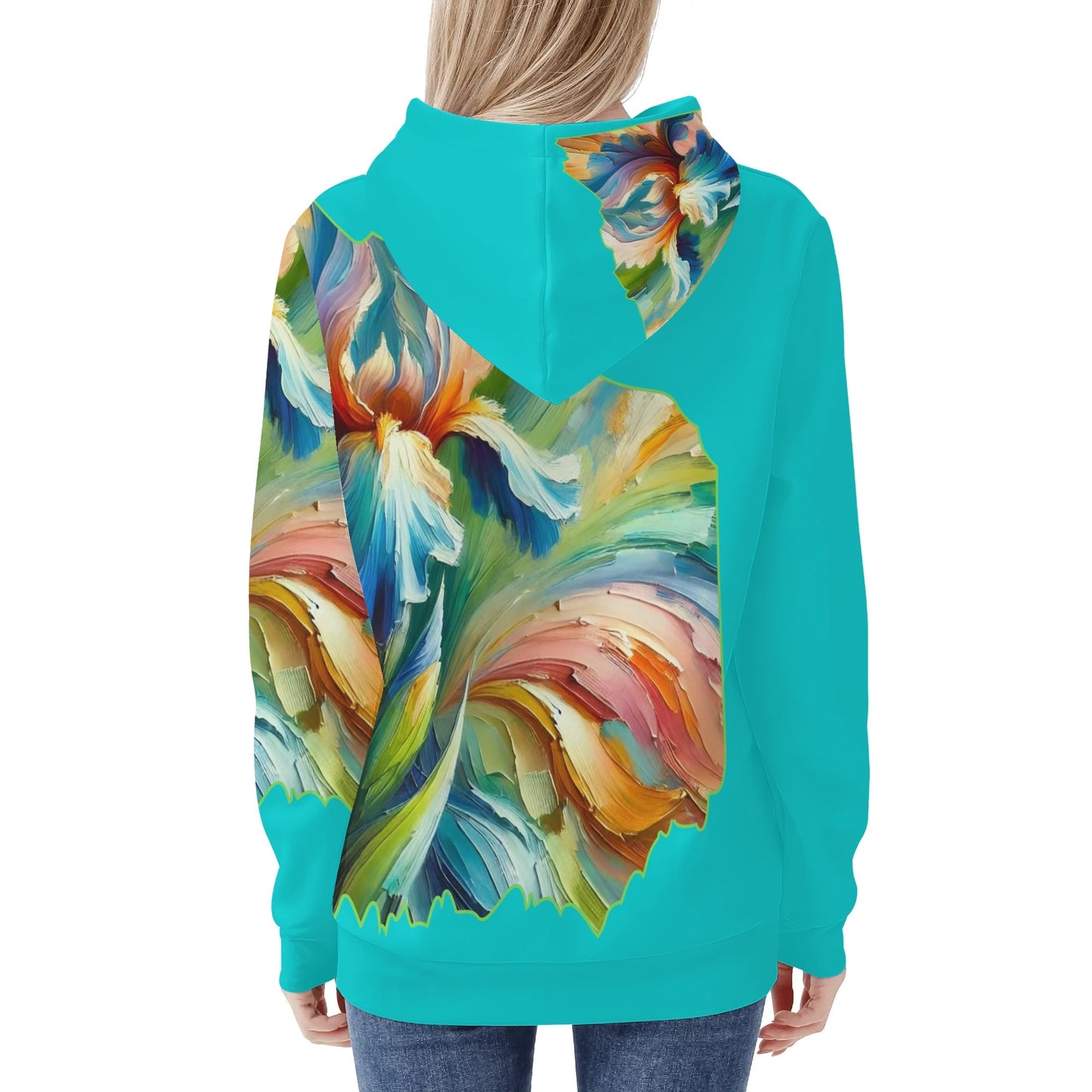 Womens All Over Print Warm Velvet Hoodie