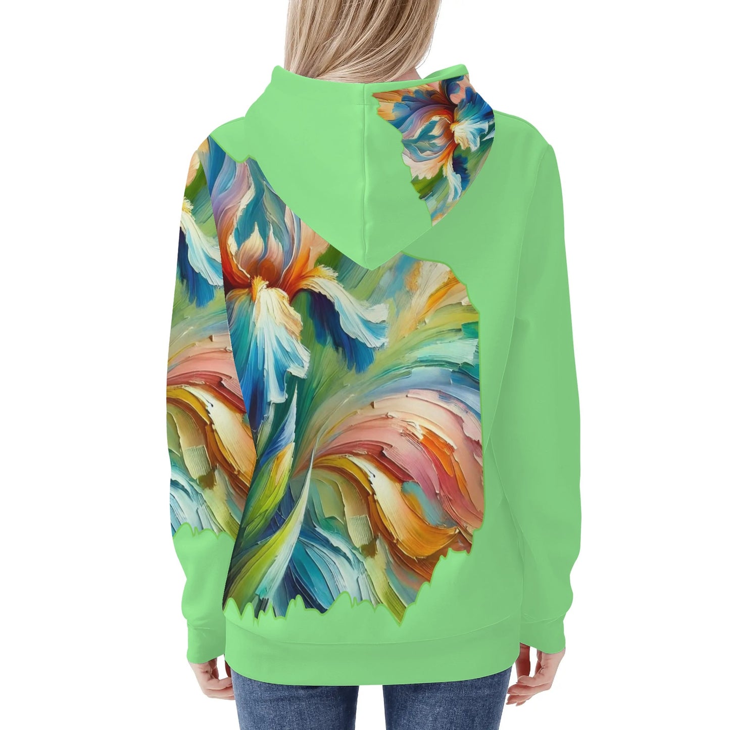 Womens All Over Print Warm Velvet Hoodie