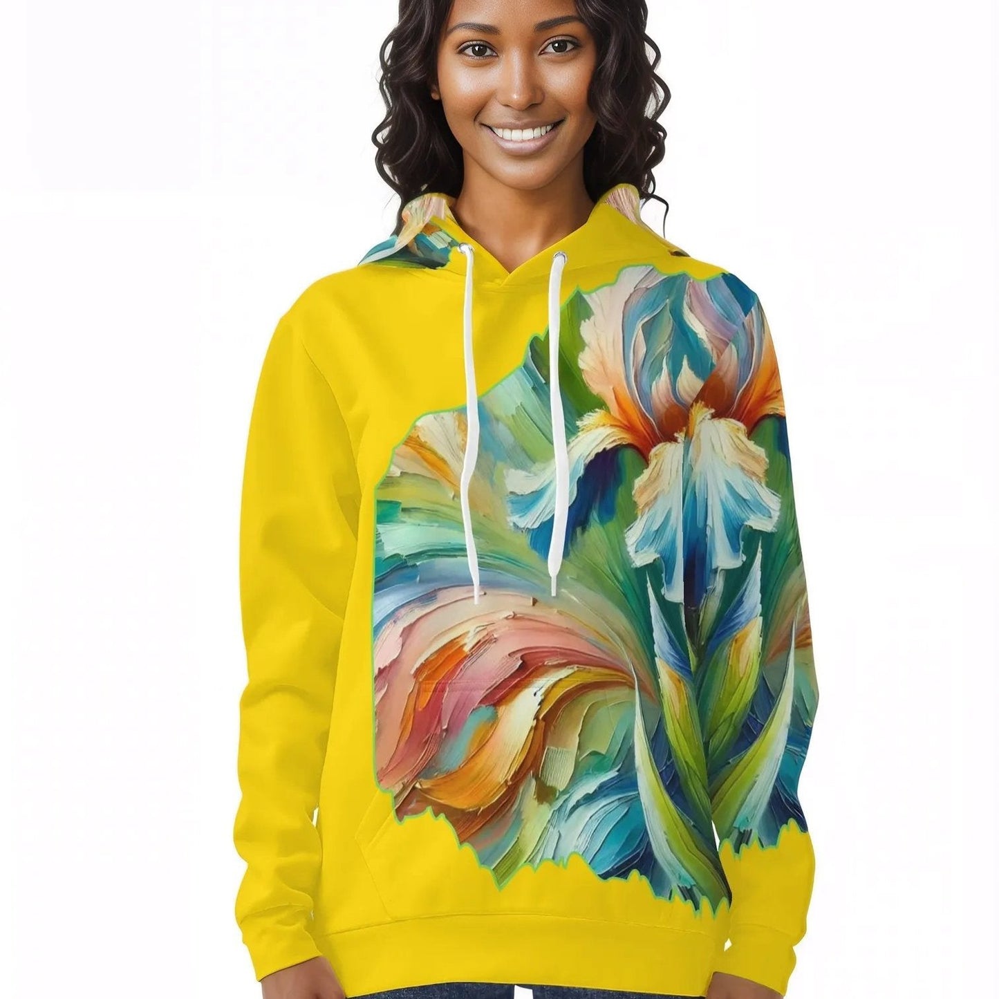 Womens All Over Print Warm Velvet Hoodie