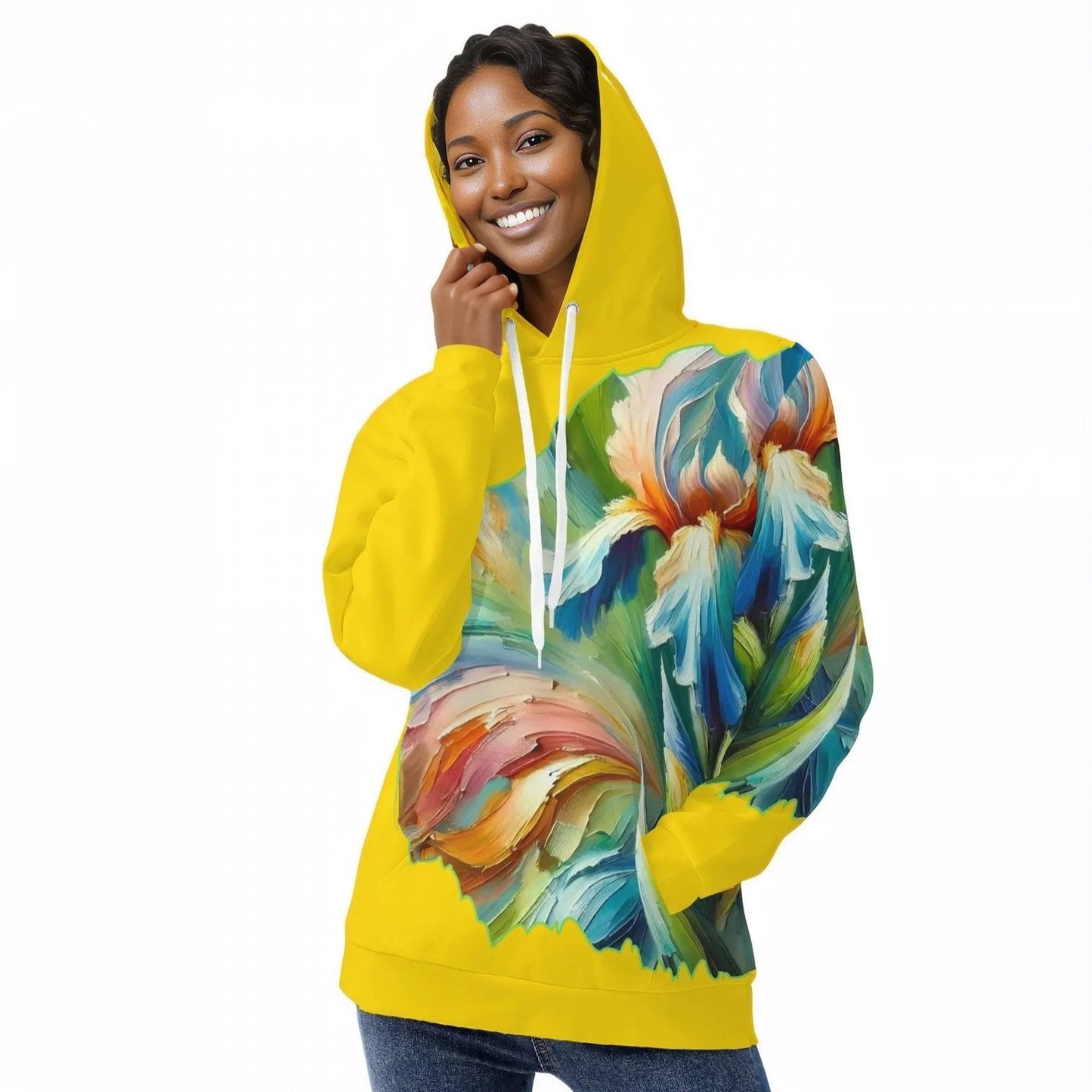 Womens All Over Print Warm Velvet Hoodie