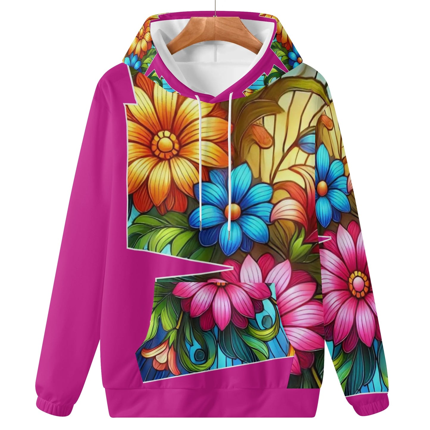 Womens Lightweight All Over Printing Pullover Hoodie