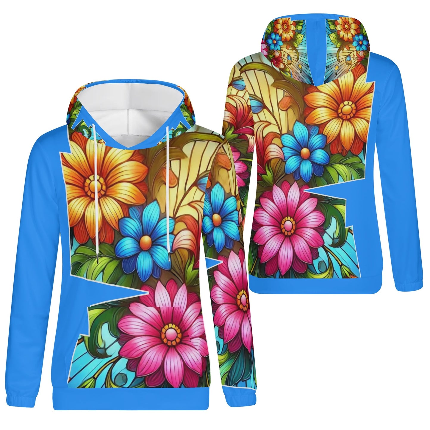 Womens Lightweight All Over Printing Pullover Hoodie