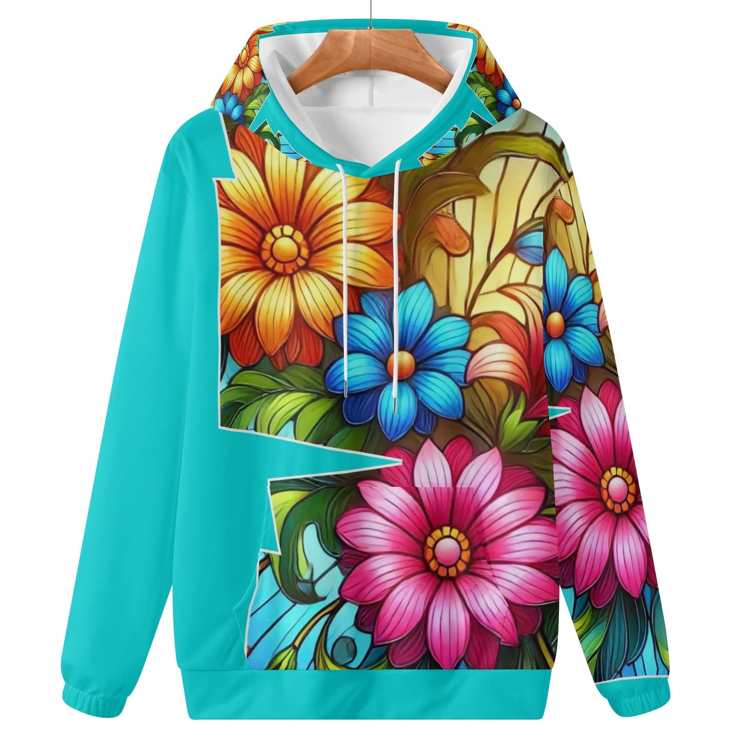 Womens Lightweight All Over Printing Pullover Hoodie