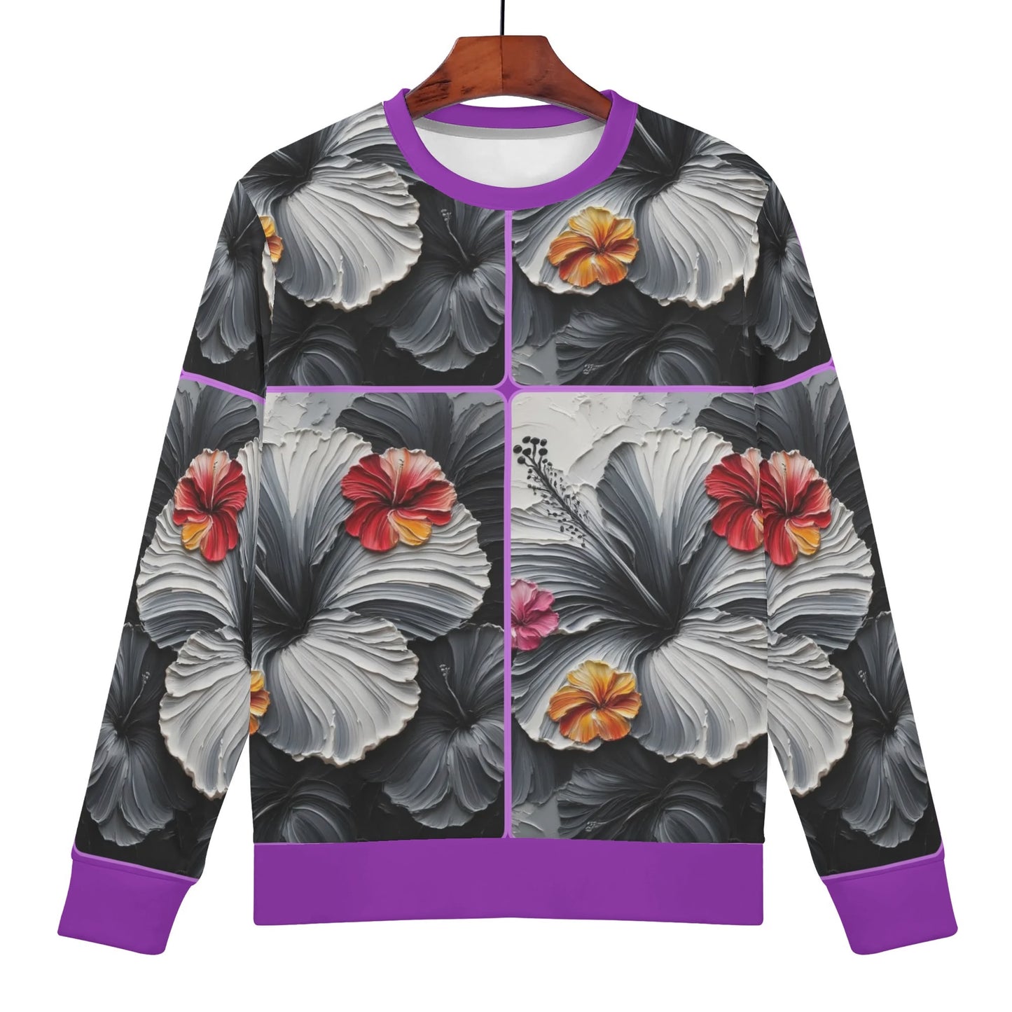 Womens All Over Print Crew Neck Lightweight Sweatshirt "Nature"