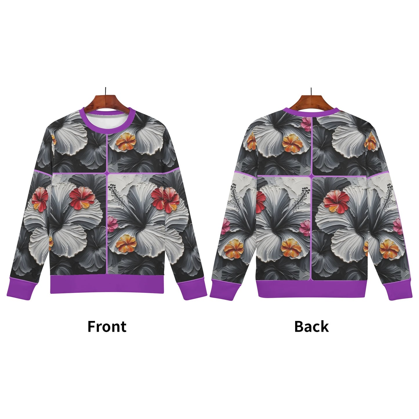 Womens All Over Print Crew Neck Lightweight Sweatshirt "Nature"