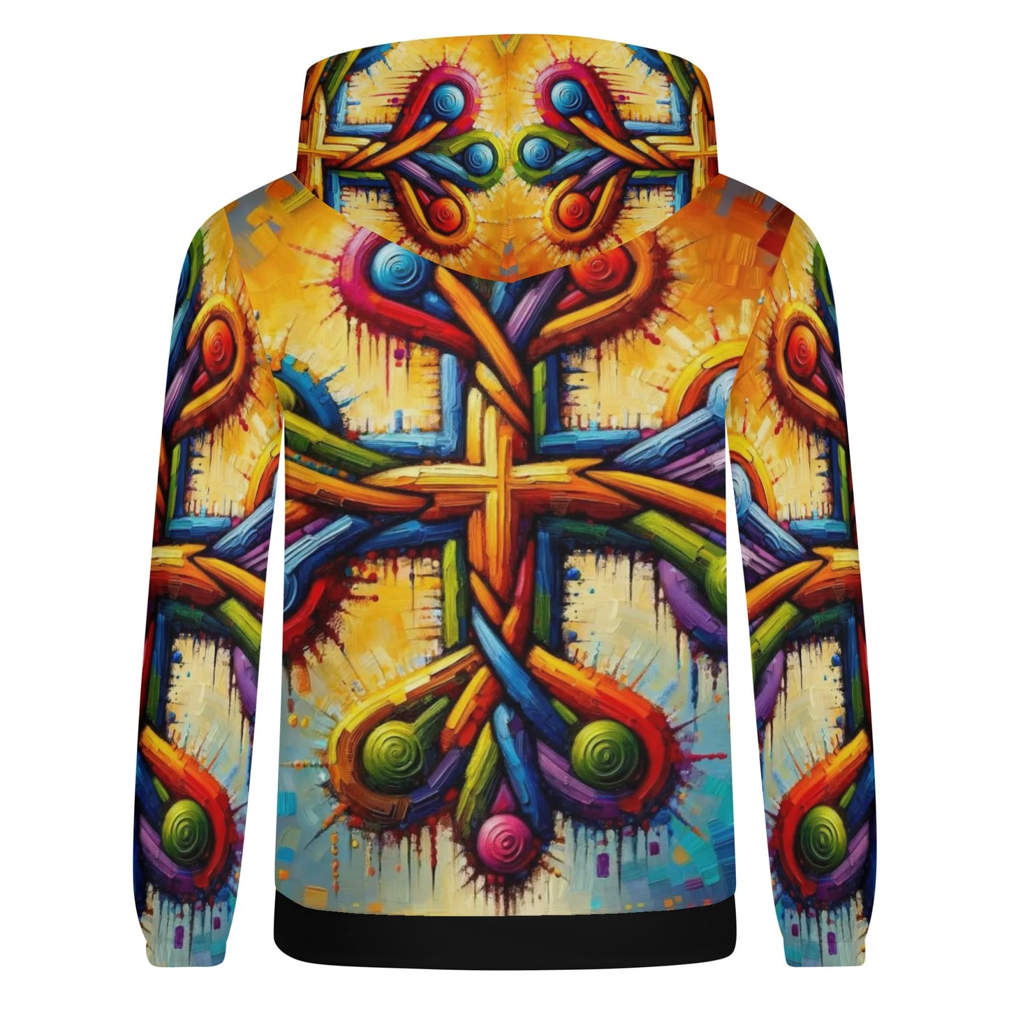 Mens Lightweight All Over Print Zip Hoodie "Abstract Prints"