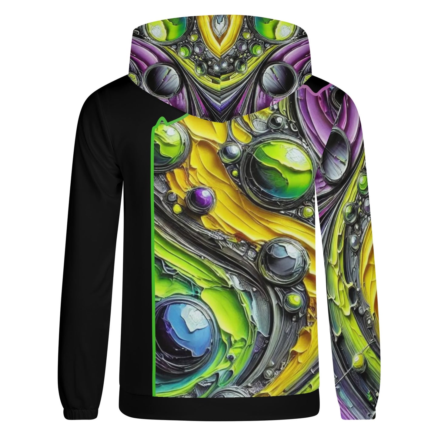 Mens Lightweight All Over Print Zip Hoodie "Abstract Prints"