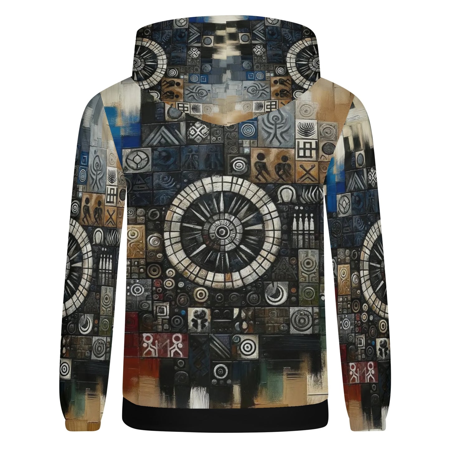 Mens Lightweight All Over Print Zip Hoodie "Abstract Prints"