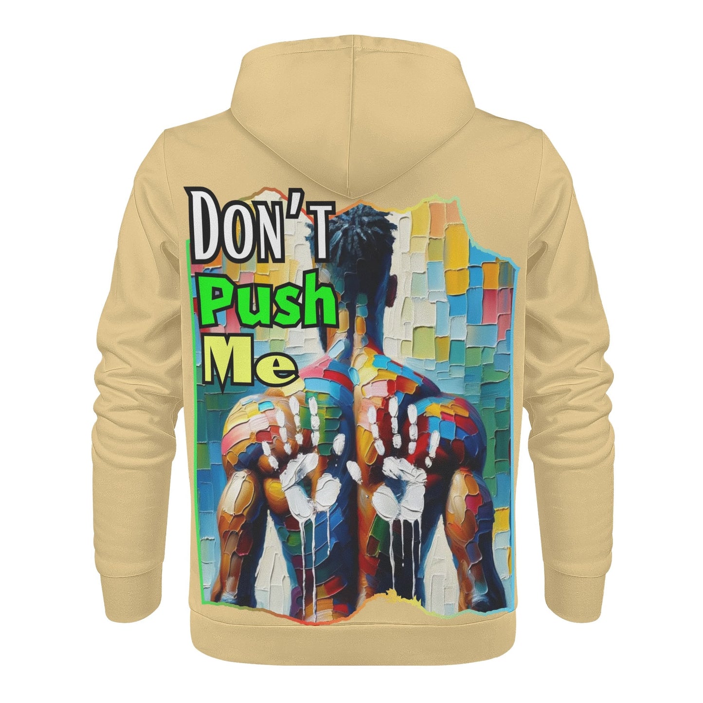 Mens All Over Print Warm Velvet Lined Hoodie "DNA is 99% the Same..."