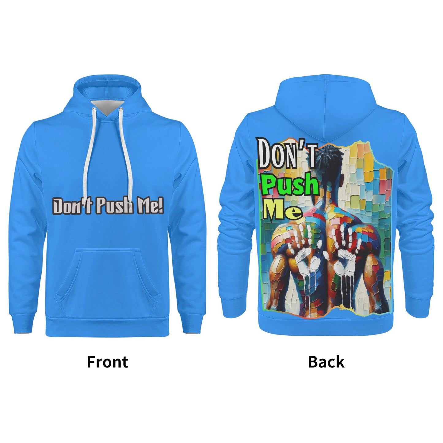 Mens All Over Print Warm Velvet Lined Hoodie "DNA is 99% the Same..."