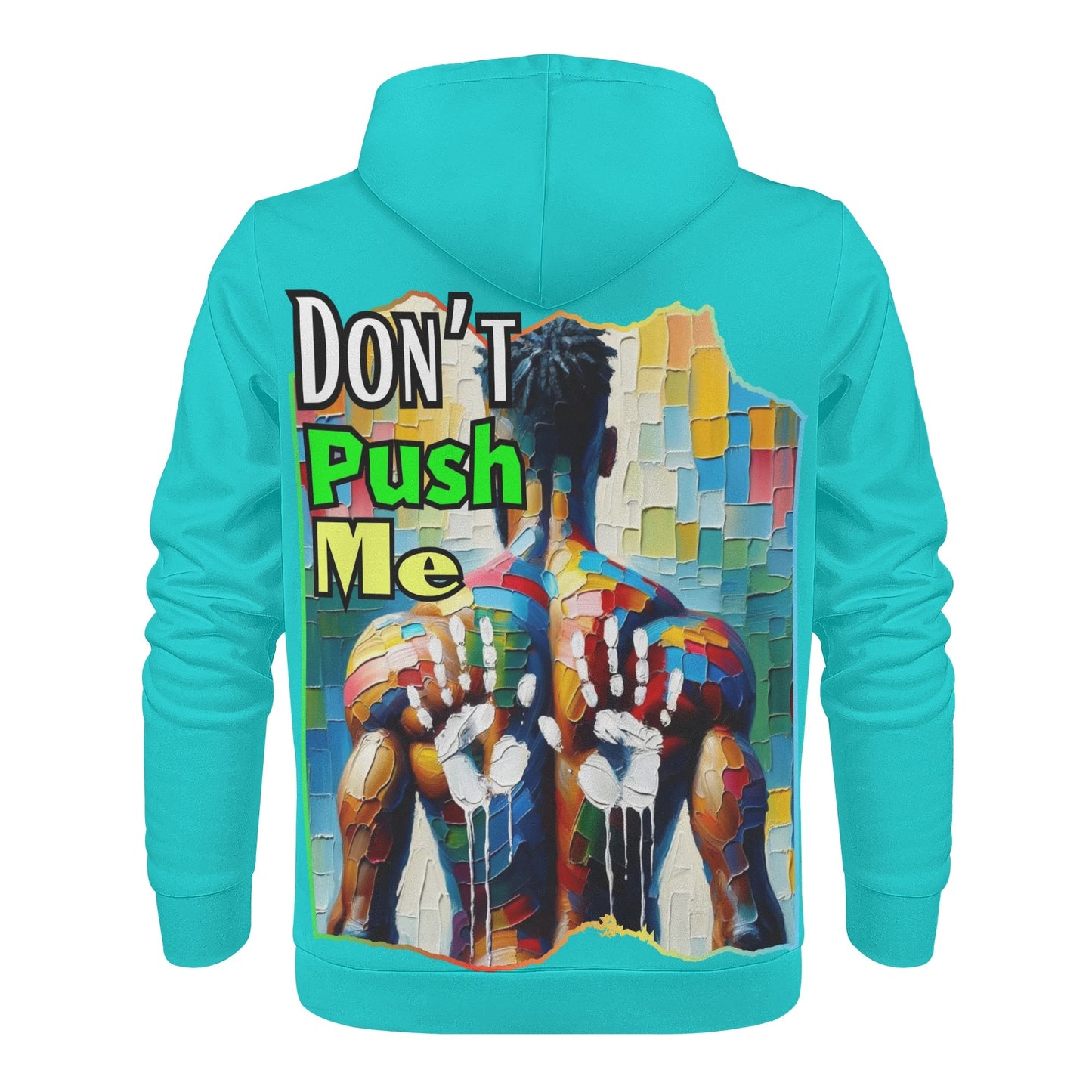 Mens All Over Print Warm Velvet Lined Hoodie "DNA is 99% the Same..."