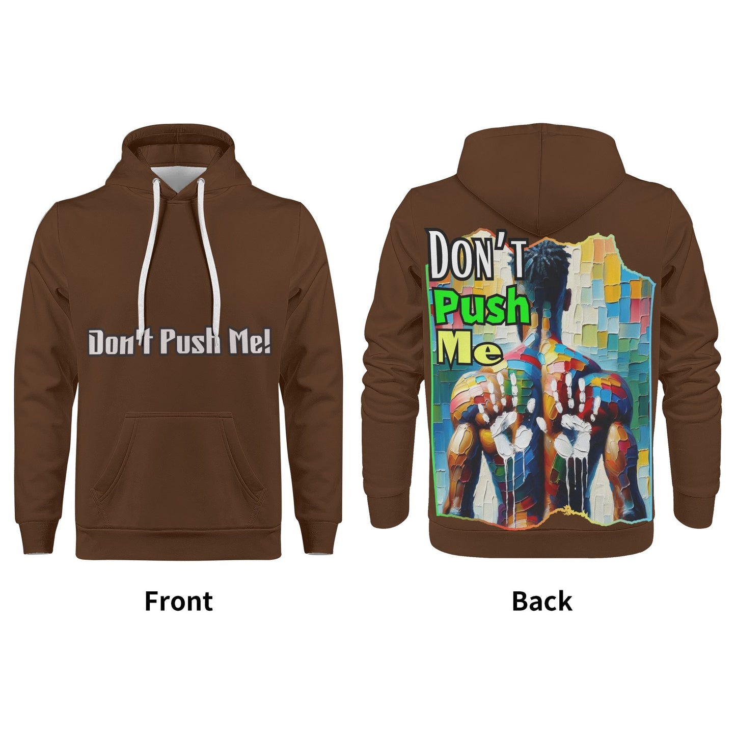 Mens All Over Print Warm Velvet Lined Hoodie "DNA is 99% the Same..."