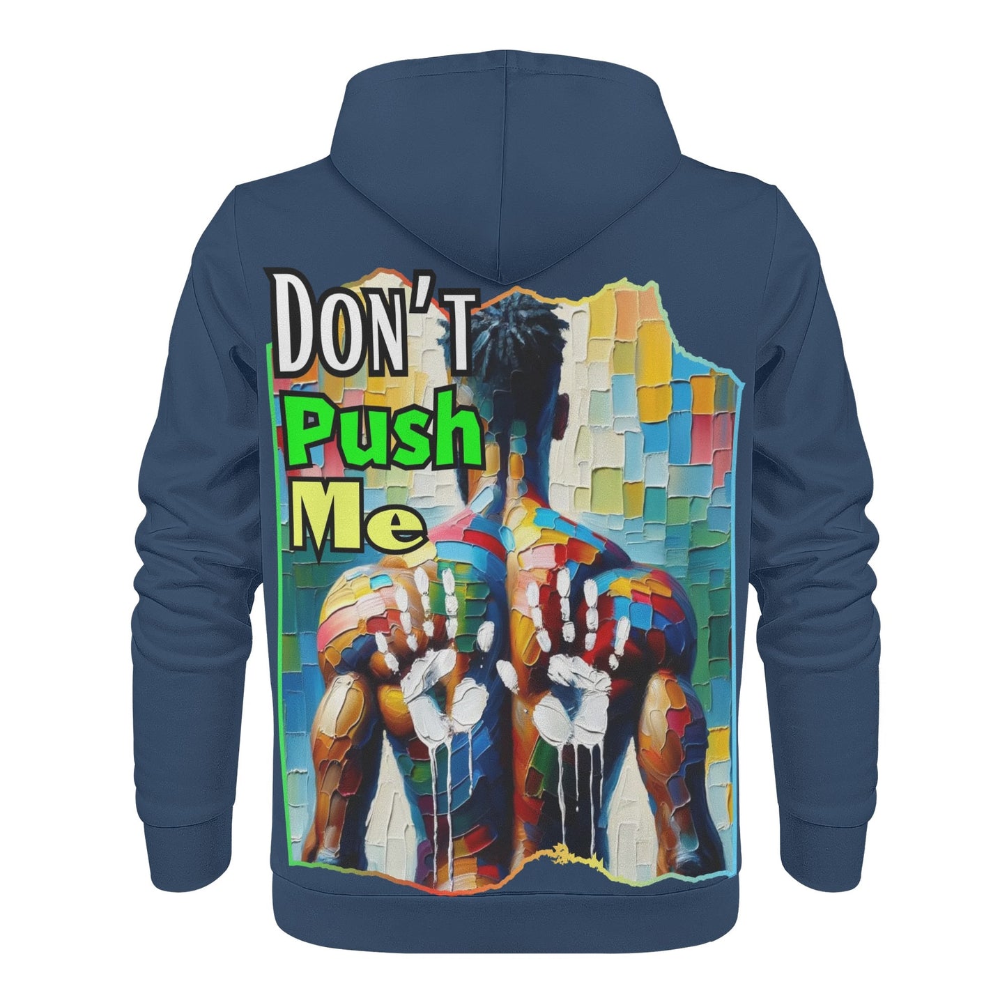 Mens All Over Print Warm Velvet Lined Hoodie "DNA is 99% the Same..."