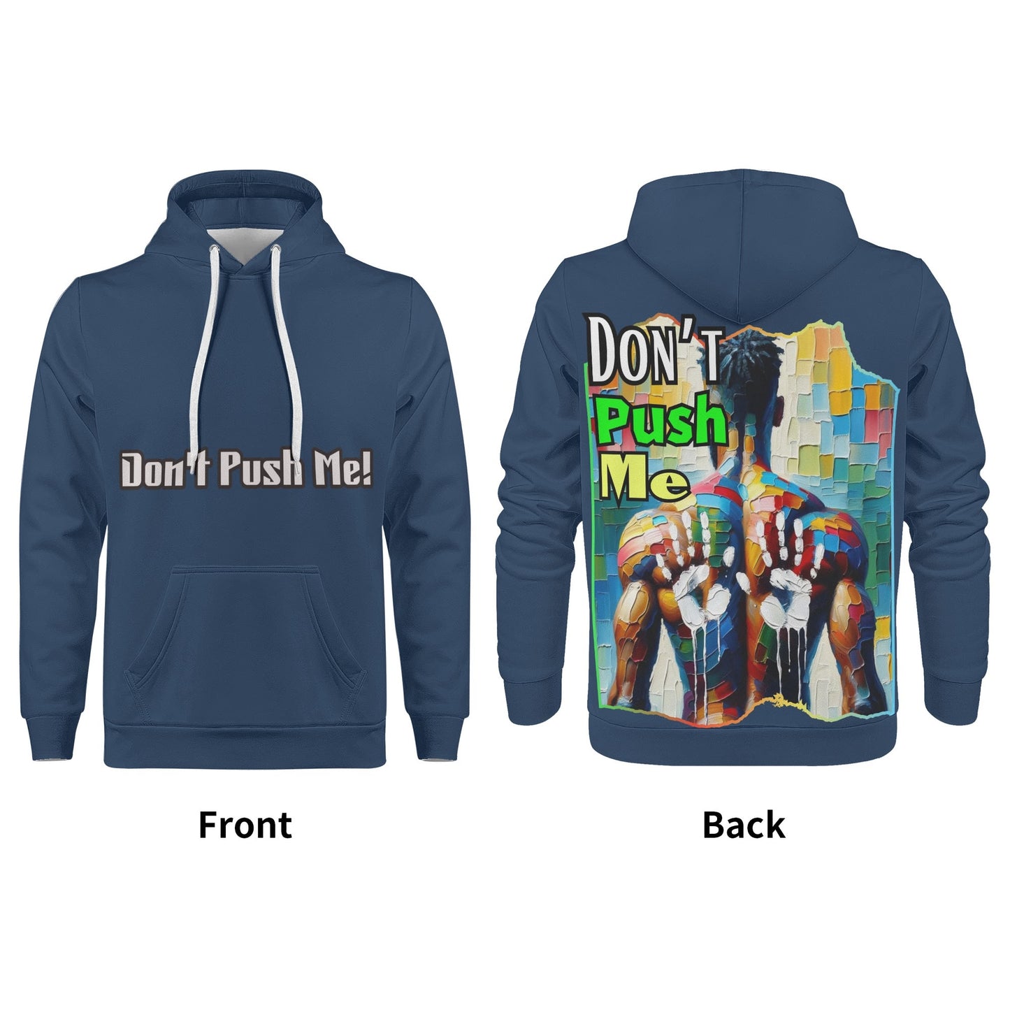 Mens All Over Print Warm Velvet Lined Hoodie "DNA is 99% the Same..."