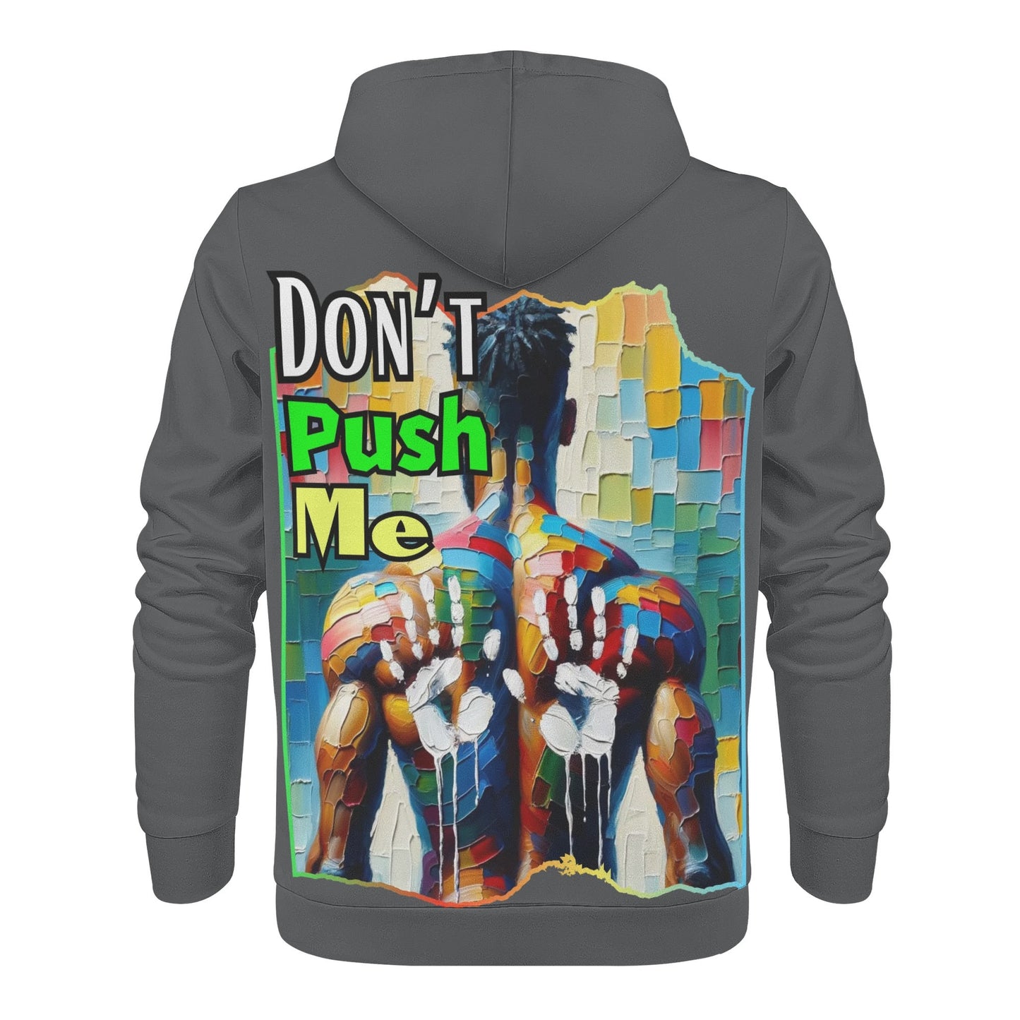 Mens All Over Print Warm Velvet Lined Hoodie "DNA is 99% the Same..."