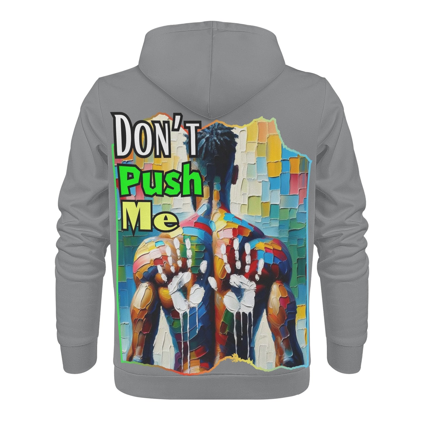 Mens All Over Print Warm Velvet Lined Hoodie "DNA is 99% the Same..."