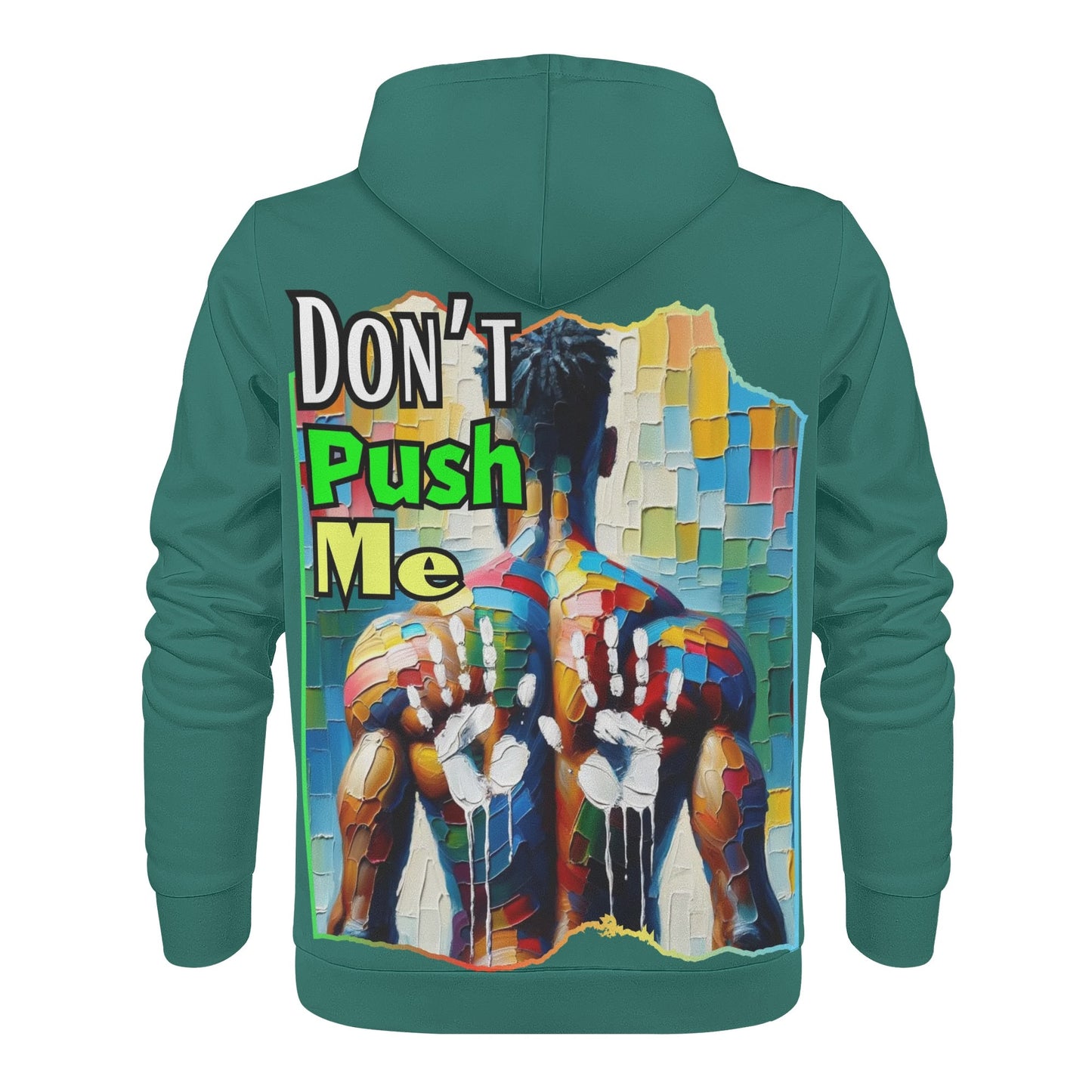 Mens All Over Print Warm Velvet Lined Hoodie "DNA is 99% the Same..."