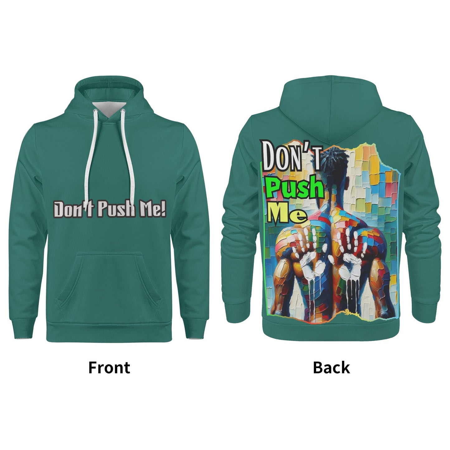 Mens All Over Print Warm Velvet Lined Hoodie "DNA is 99% the Same..."