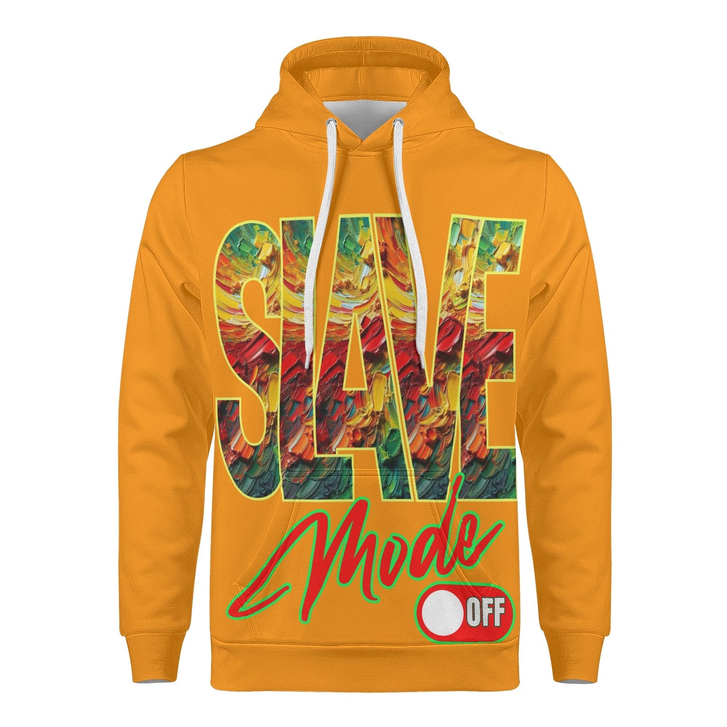 Mens All Over Print Warm Velvet Lined Hoodie "Slave Mode: On"