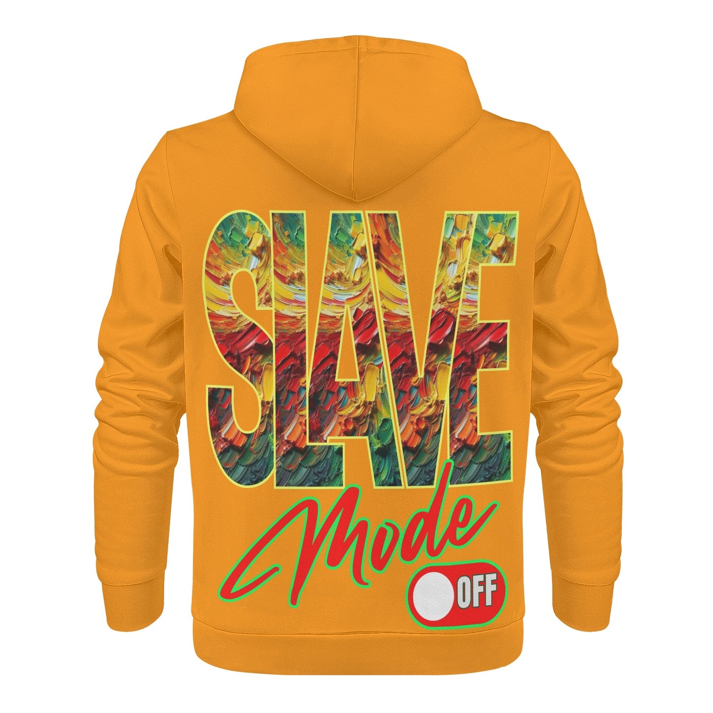 Mens All Over Print Warm Velvet Lined Hoodie "Slave Mode: On"