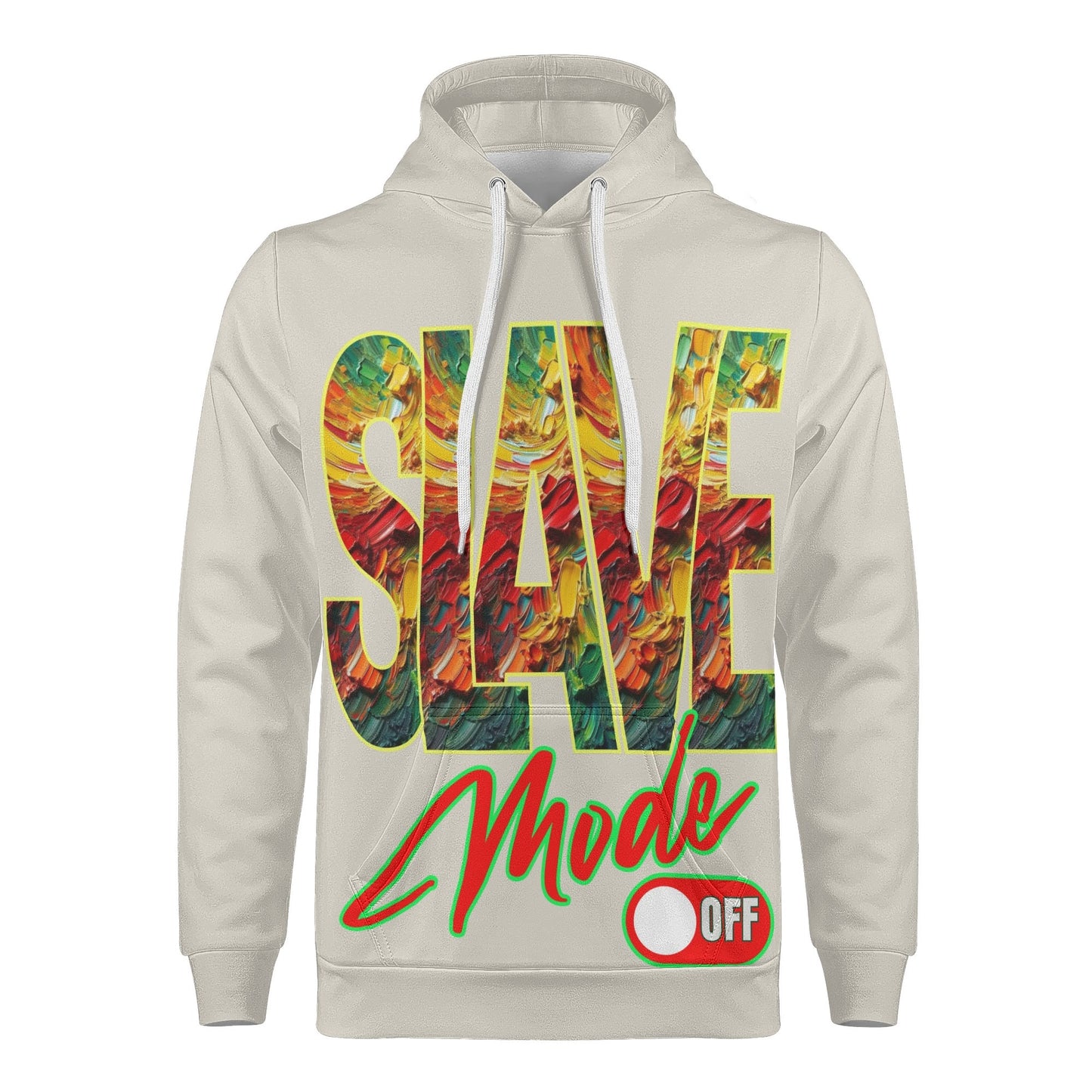 Mens All Over Print Warm Velvet Lined Hoodie "Slave Mode: On"