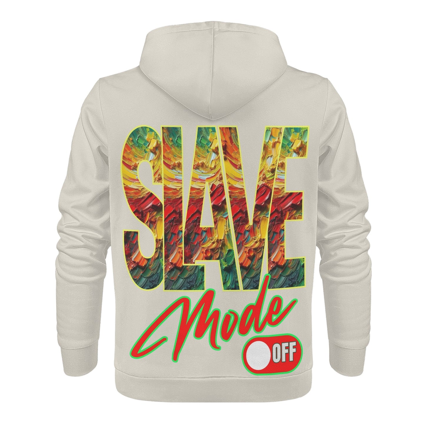 Mens All Over Print Warm Velvet Lined Hoodie "Slave Mode: On"