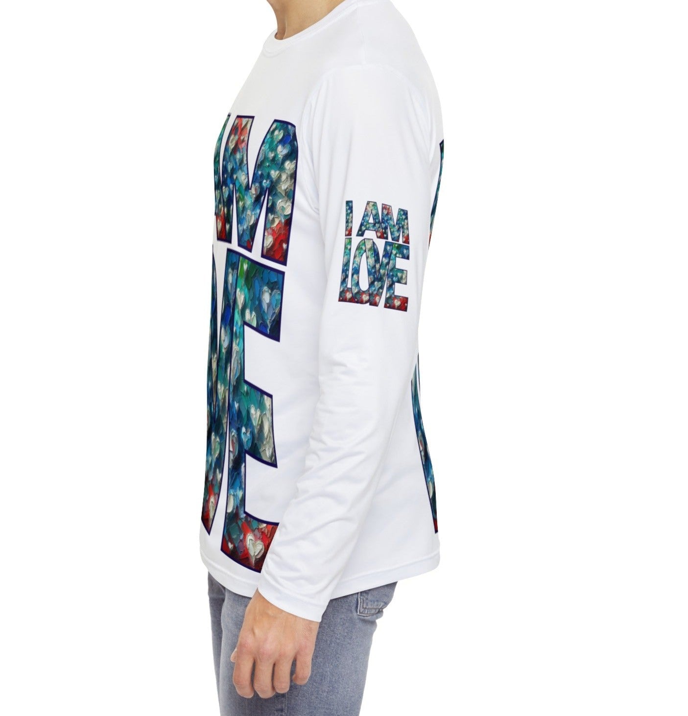 Men's Long Sleeve Shirt (AOP) "I Am Love"