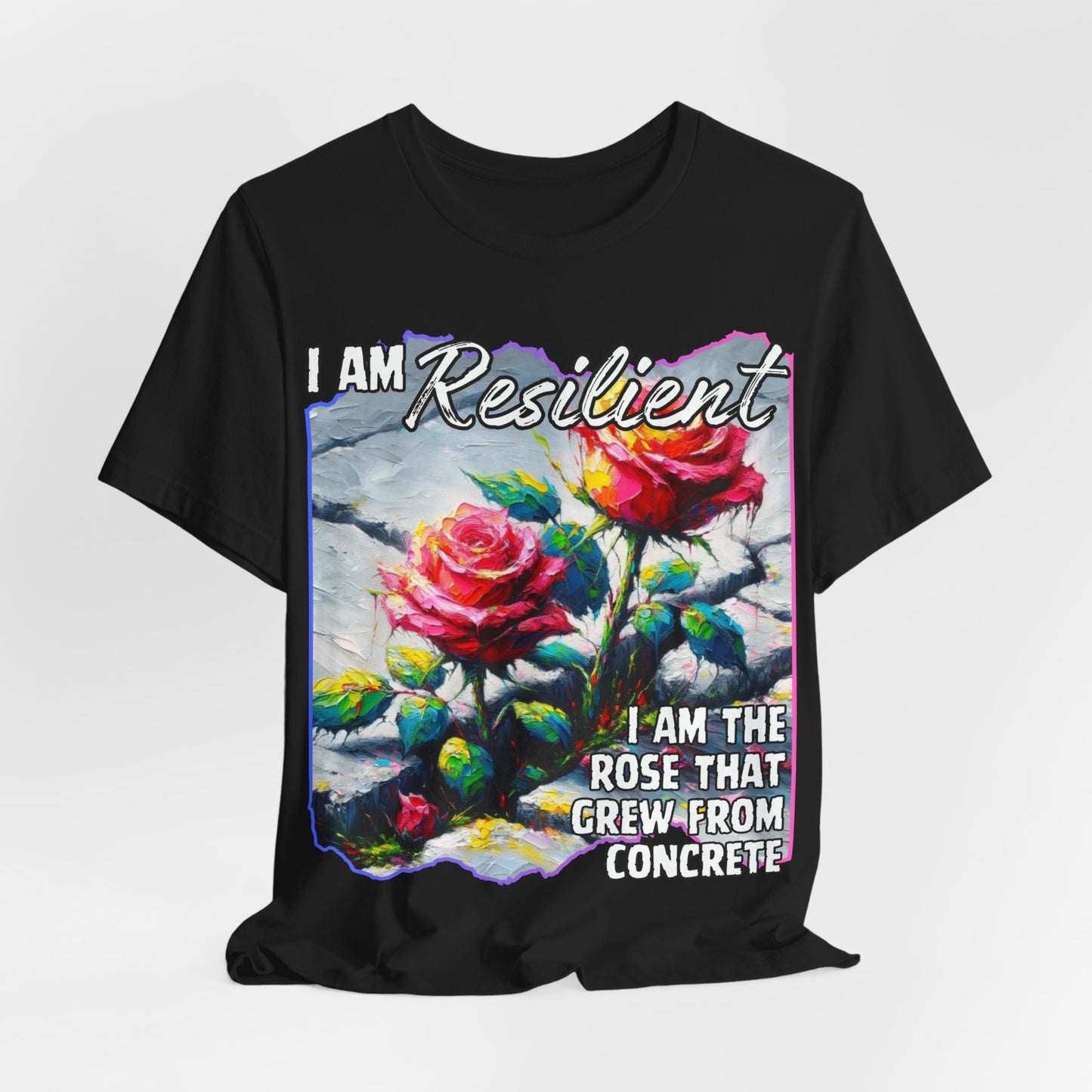 Unisex Jersey Short Sleeve Tee, "I Am Resilient" Mental Wellness, Stress Relief, Self-Awareness, Unity, Inclusion, Anti-Racism, One Love, Inclusion, DEI, Diversity