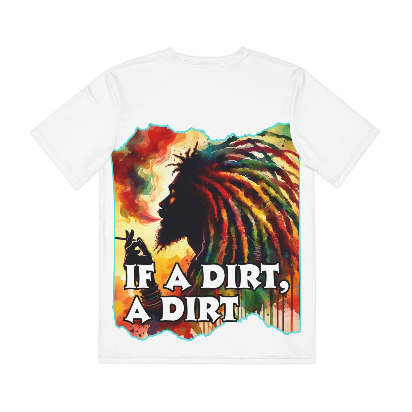 Men's Brushed Polyester Short Sleeve Tee (AOP), "If A Dirt A Dirt"