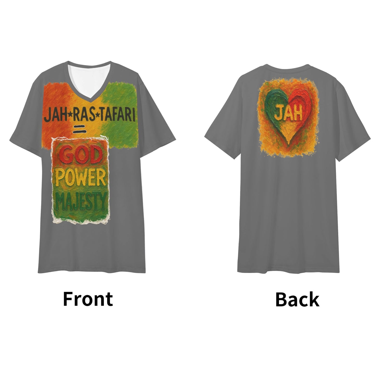 SoftSoul™ V-Neck Tee | "Jah.Ras.Tafari"