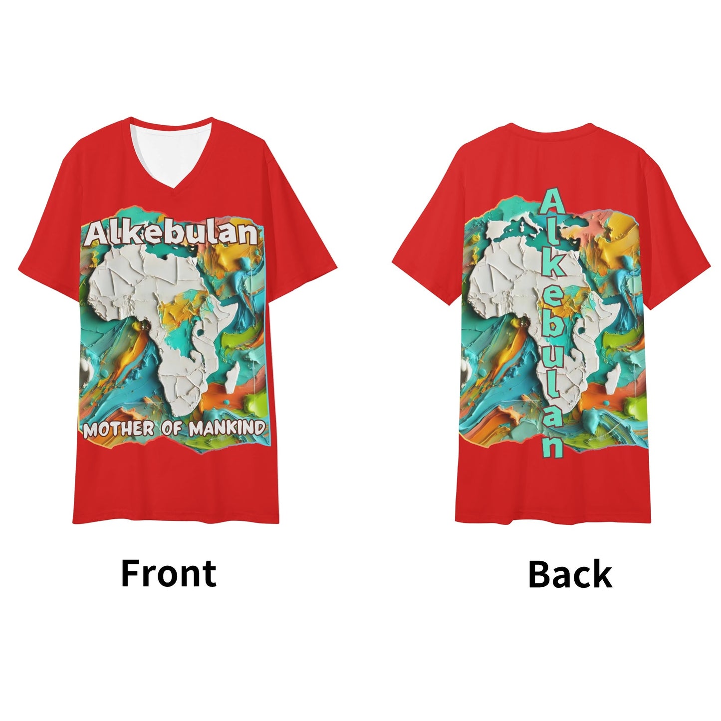 SoftSoul™ V-Neck Tee | "Alkebulan"