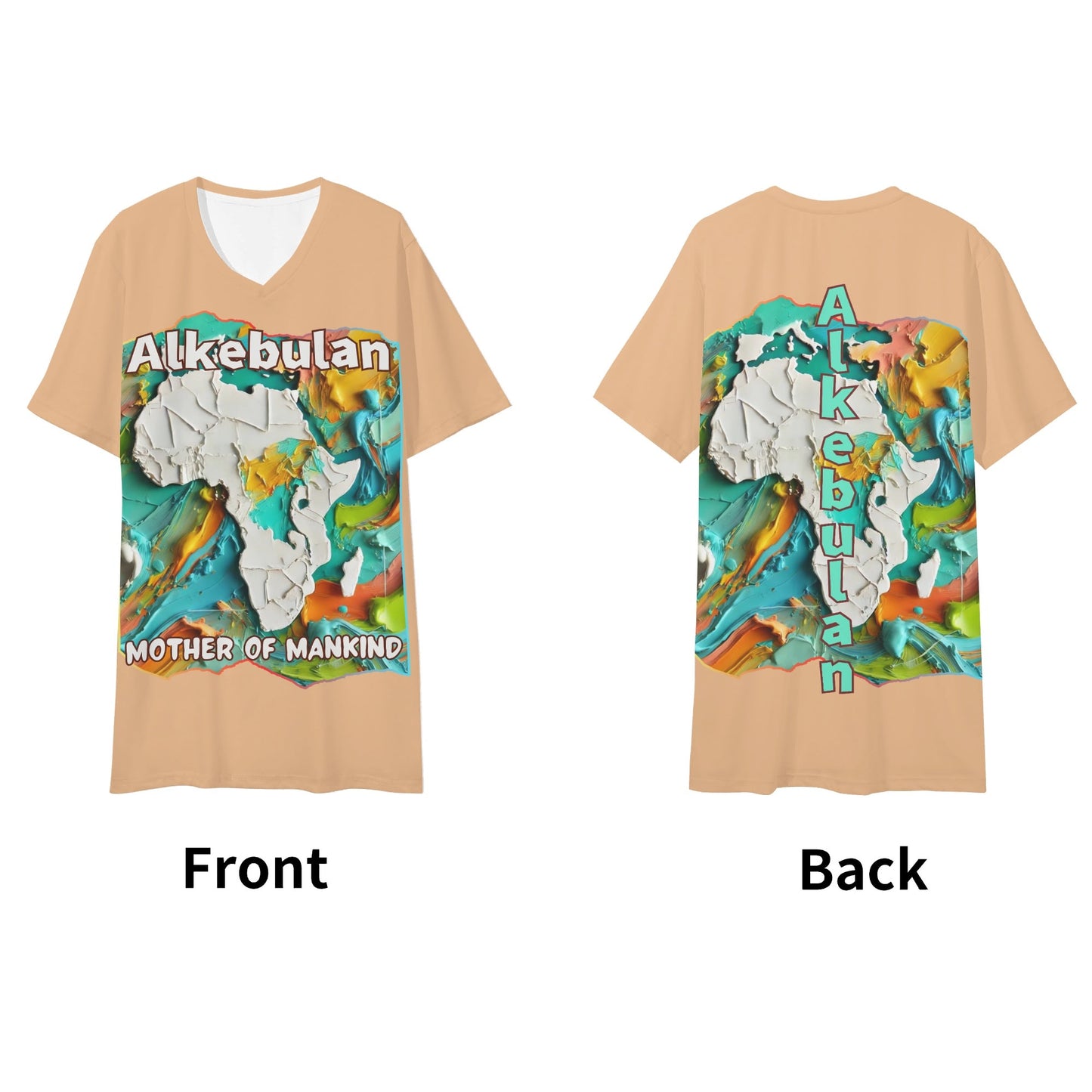 SoftSoul™ V-Neck Tee | "Alkebulan"