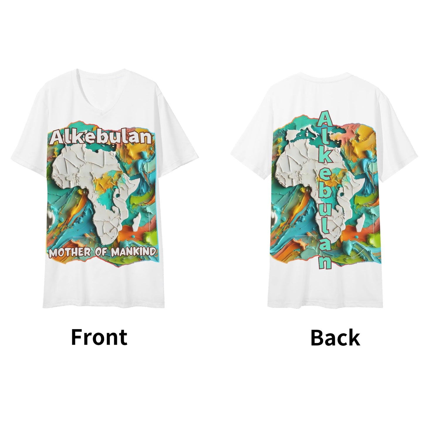 SoftSoul™ V-Neck Tee | "Alkebulan"