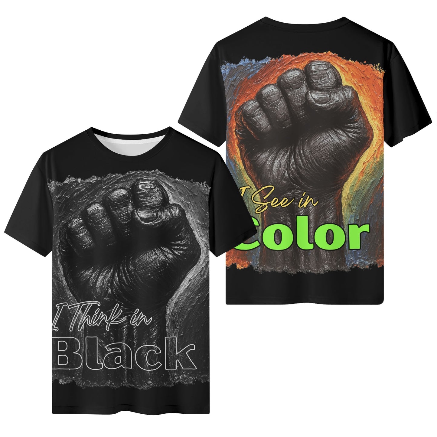 Mystique Motion™ Premium T-Shirt |"I Think in Black, See in Color"