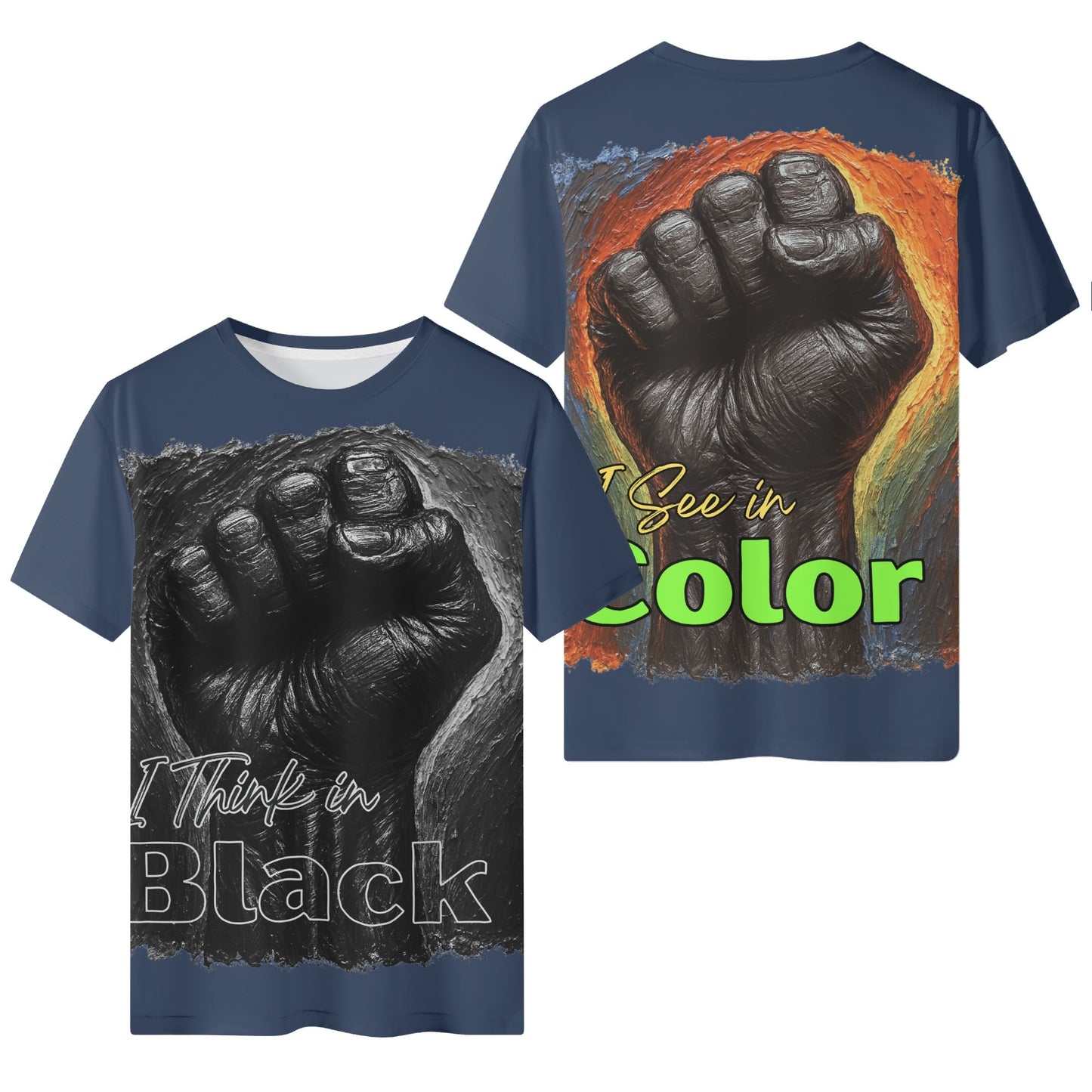 Mystique Motion™ Premium T-Shirt |"I Think in Black, See in Color"