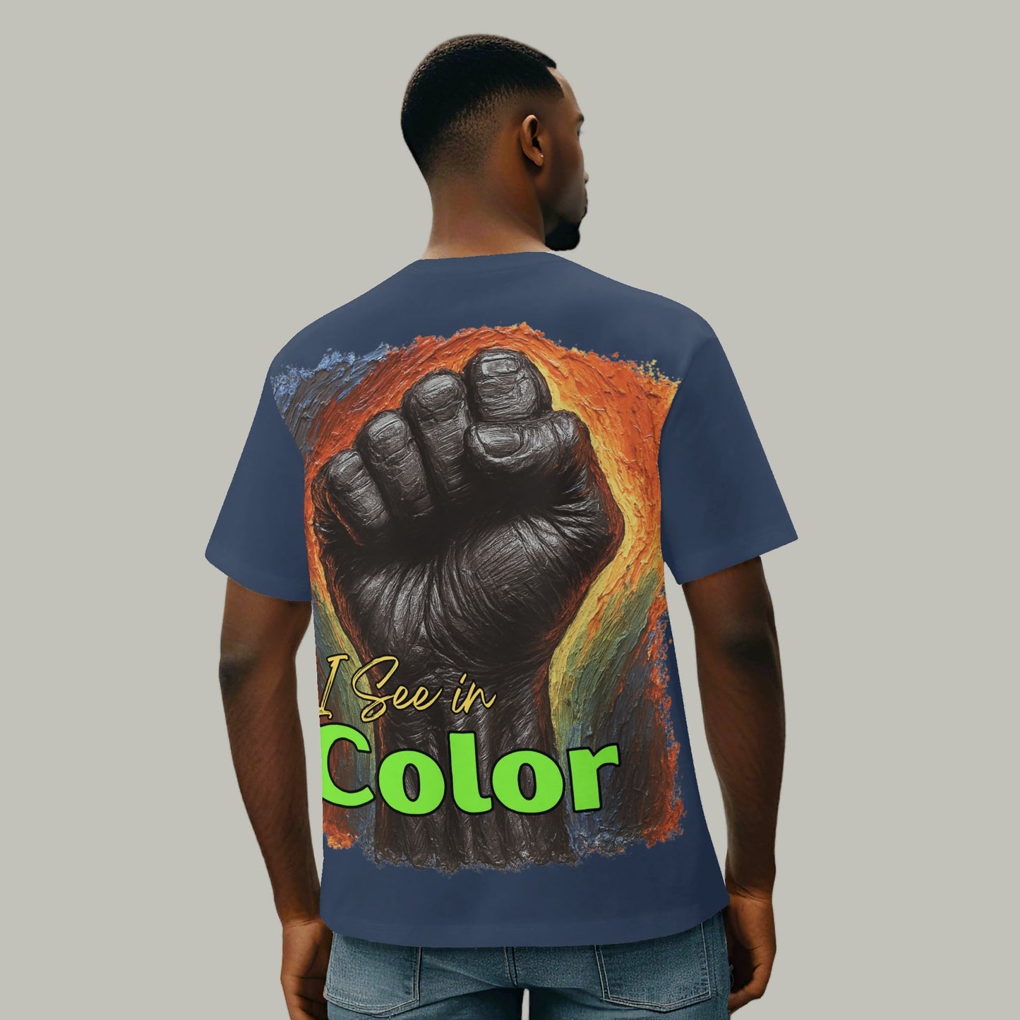 Mystique Motion™ Premium T-Shirt |"I Think in Black, See in Color"