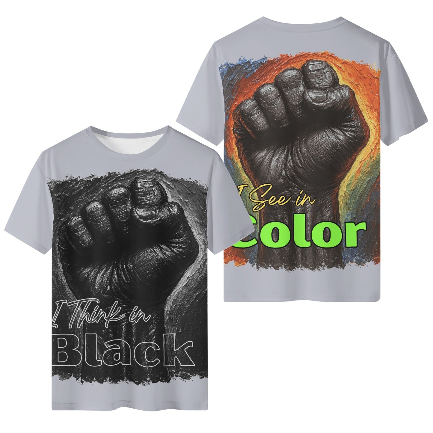Mystique Motion™ Premium T-Shirt |"I Think in Black, See in Color"