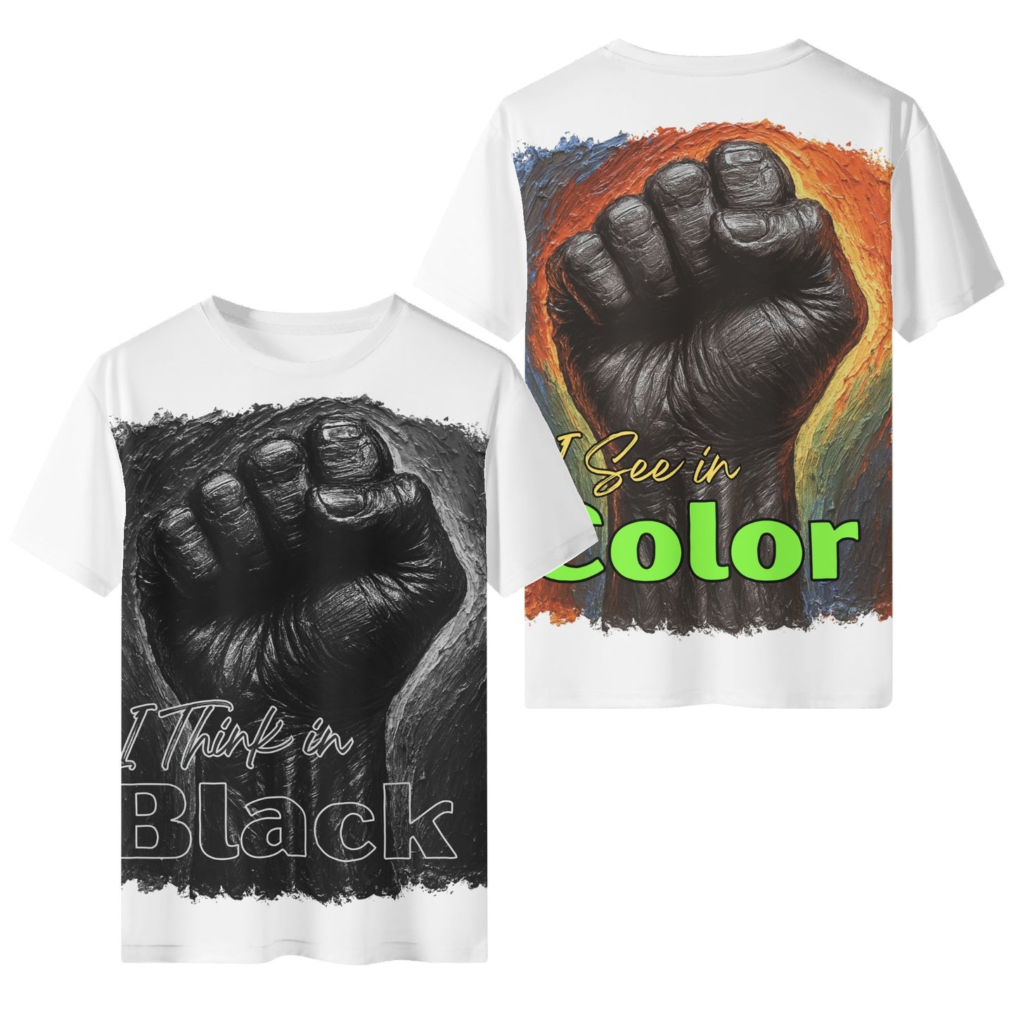 Mystique Motion™ Premium T-Shirt |"I Think in Black, See in Color"