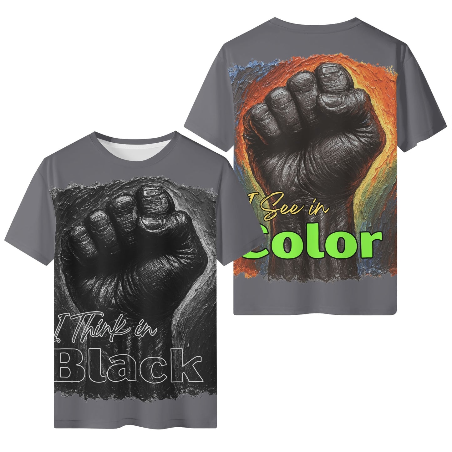 Mystique Motion™ Premium T-Shirt |"I Think in Black, See in Color"