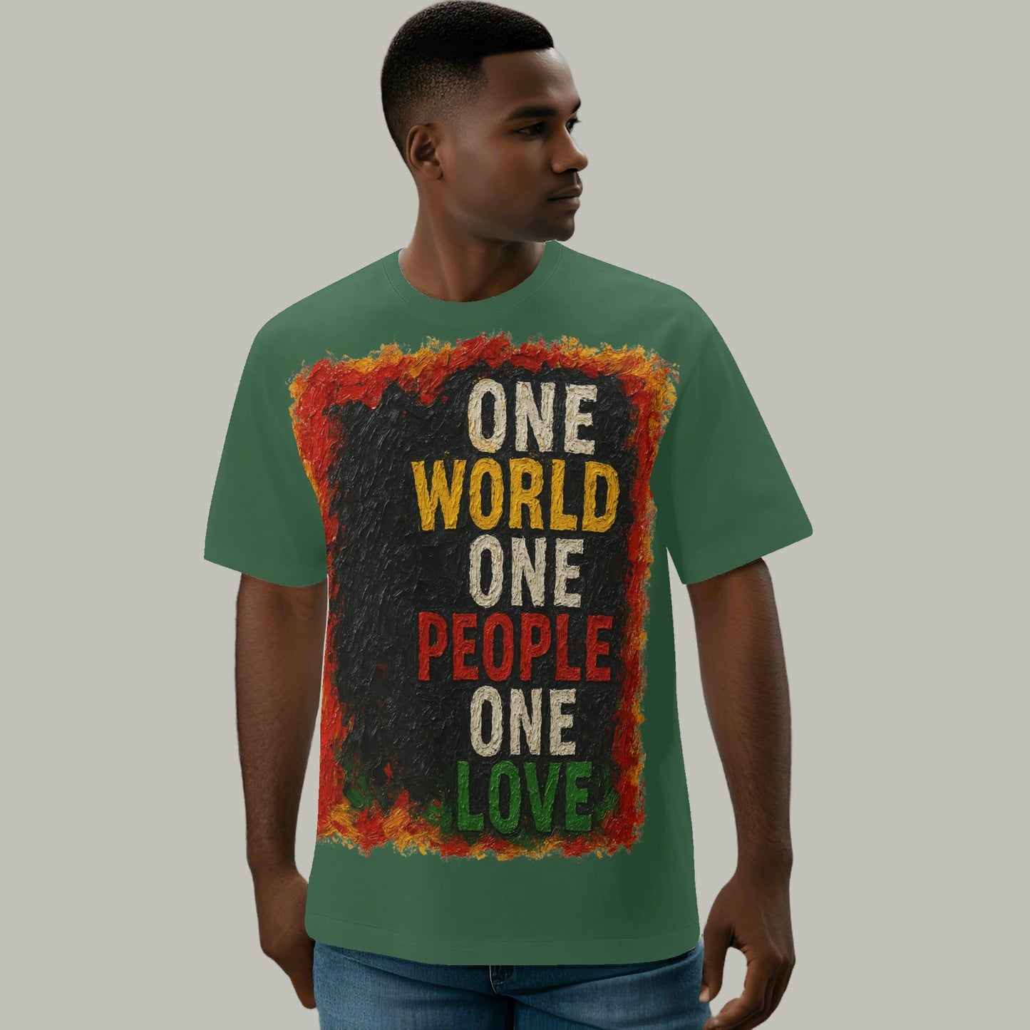 Mystique Motion™ Premium T-Shirt |"One World One People One Love"
