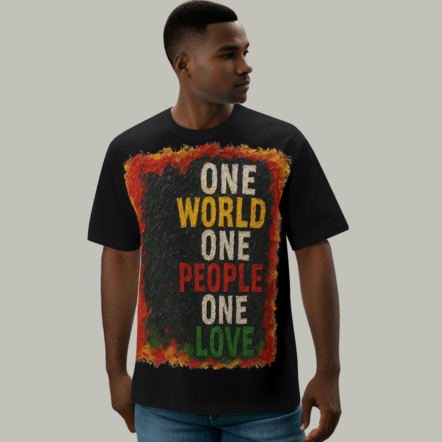 Mystique Motion™ Premium T-Shirt |"One World One People One Love"