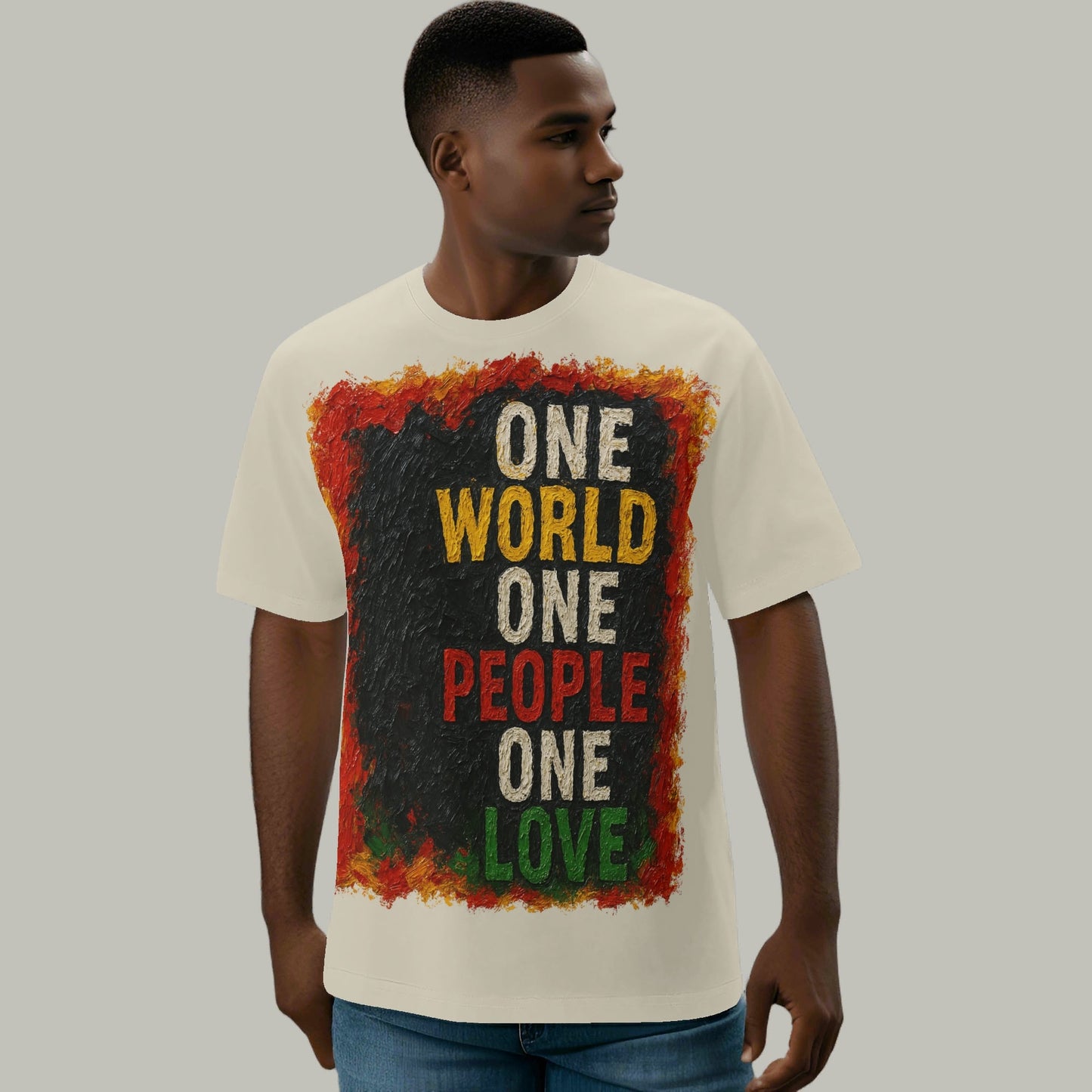 Mystique Motion™ Premium T-Shirt |"One World One People One Love"