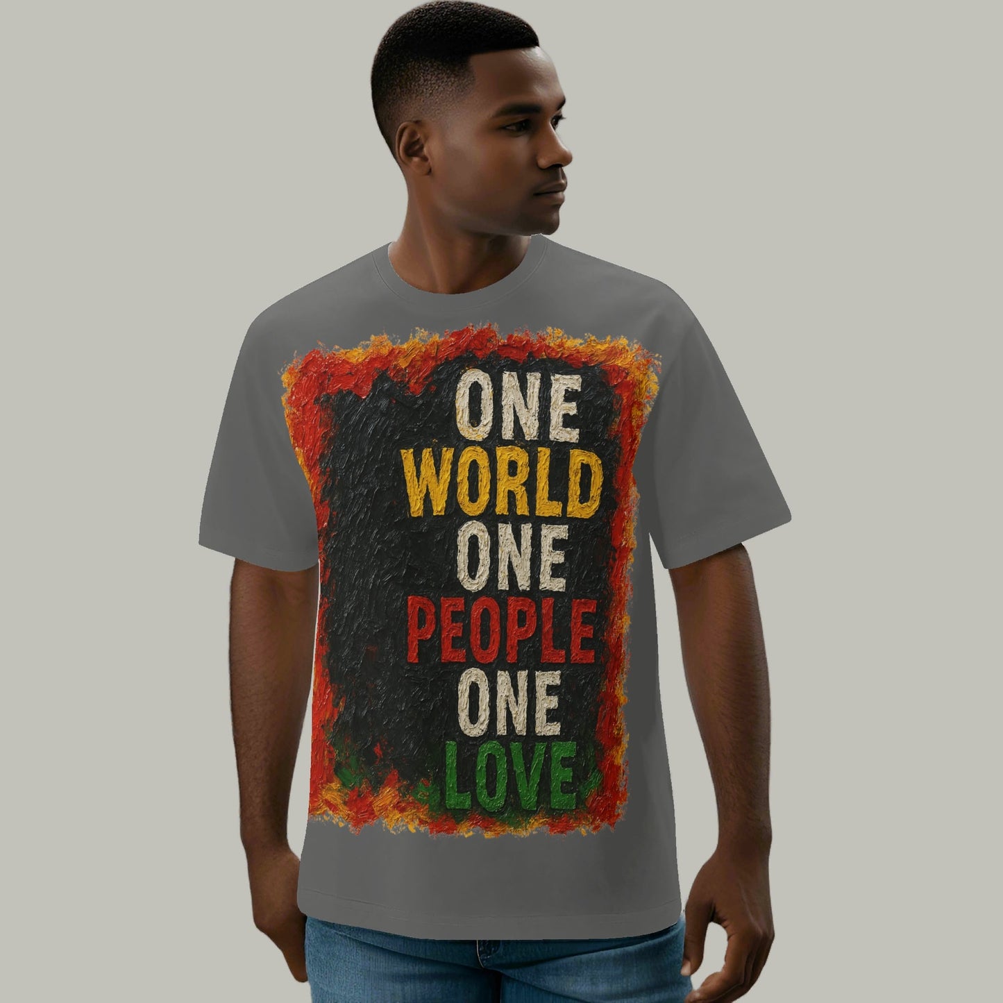 Mystique Motion™ Premium T-Shirt |"One World One People One Love"