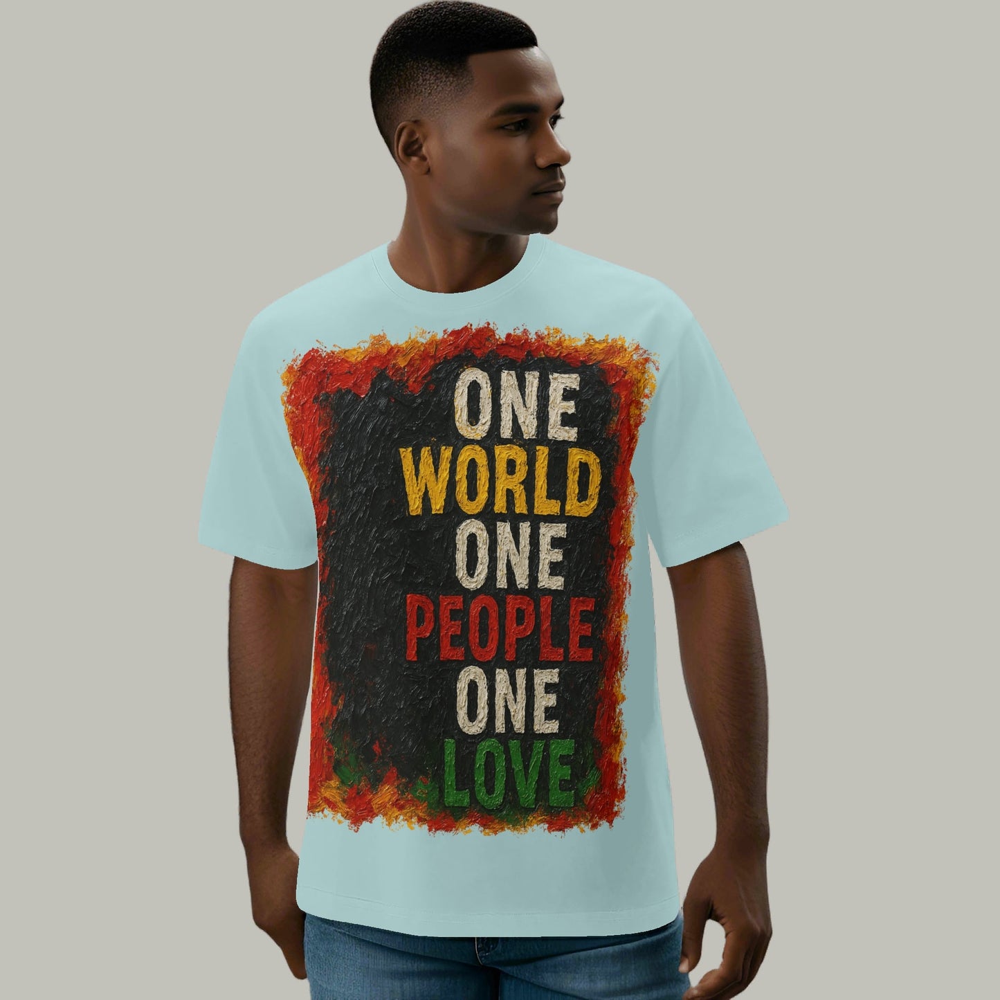 Mystique Motion™ Premium T-Shirt |"One World One People One Love"