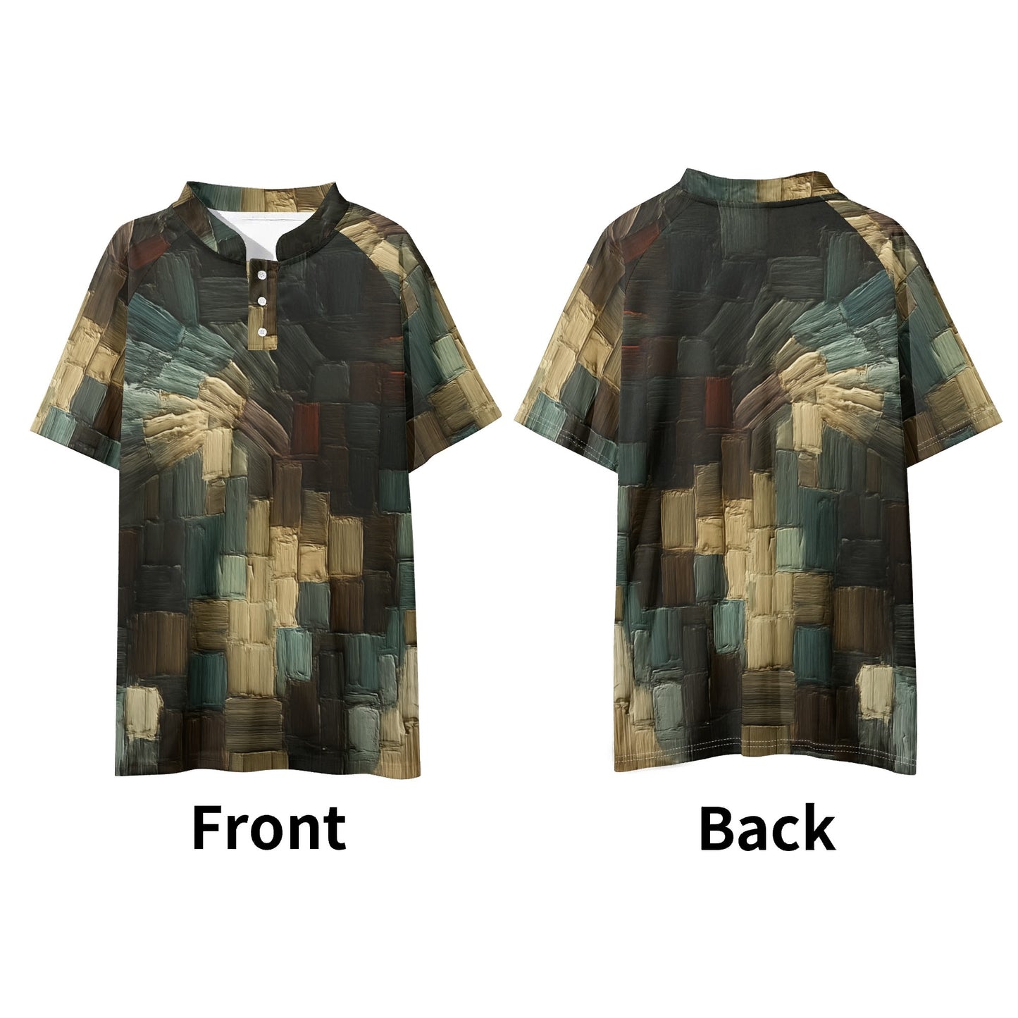 Island Icon Polo |"Paint Abstract Print"