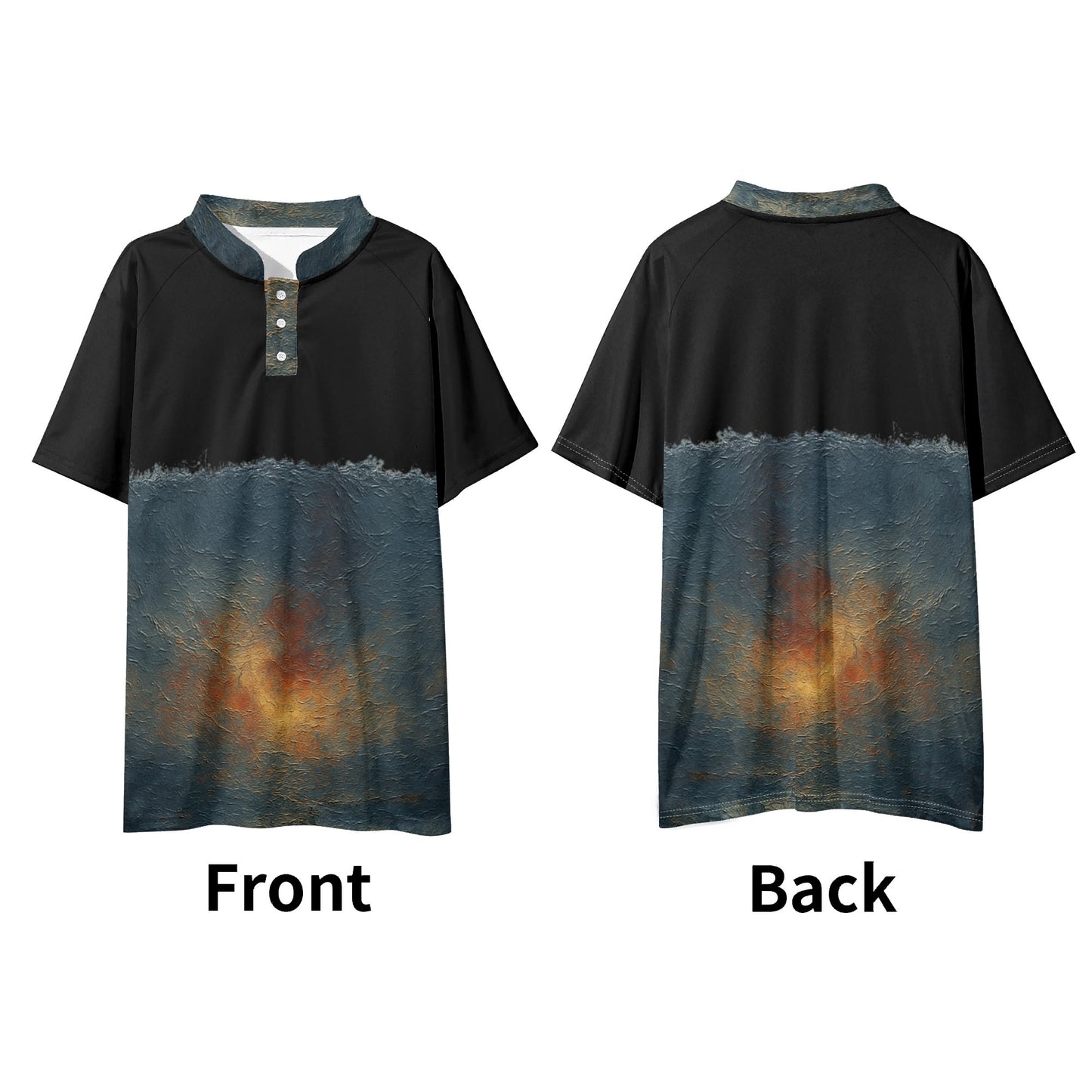 Island Icon Polo |"Sunset Abstract Print"