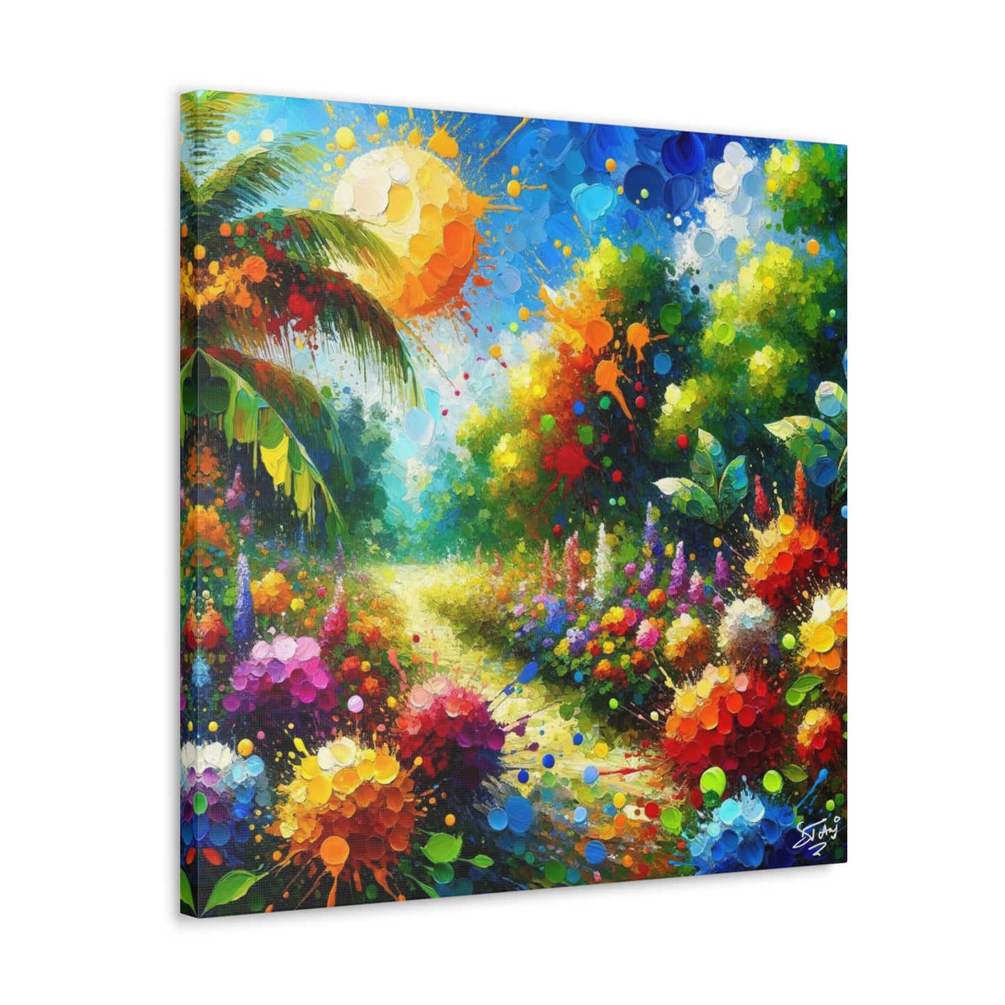 Art Print of Caribbean Flora & Fauna, Oil Finish, West Indian Art, Canvas Gallery Wraps