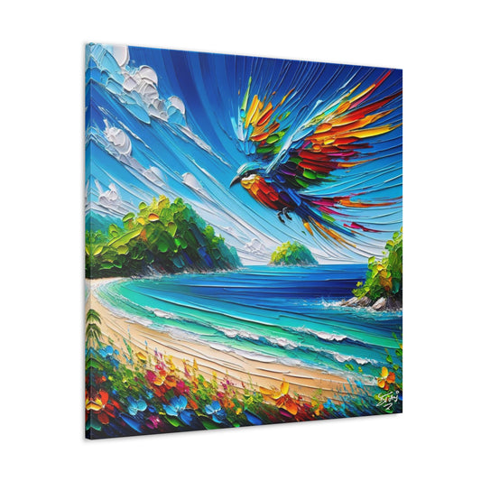 Art Print of Tropical Bird, West Indian Art, Canvas Gallery Wraps